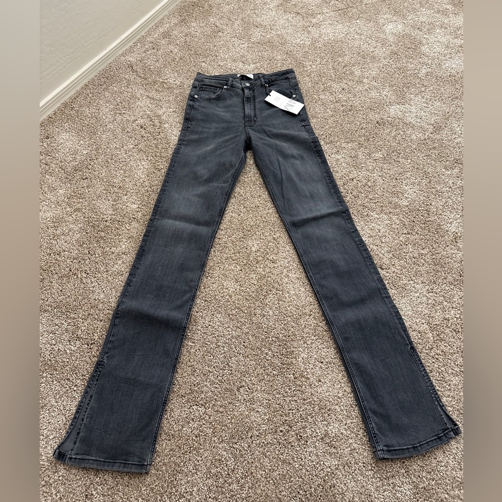 NWT Zara Gray Jeans with slid